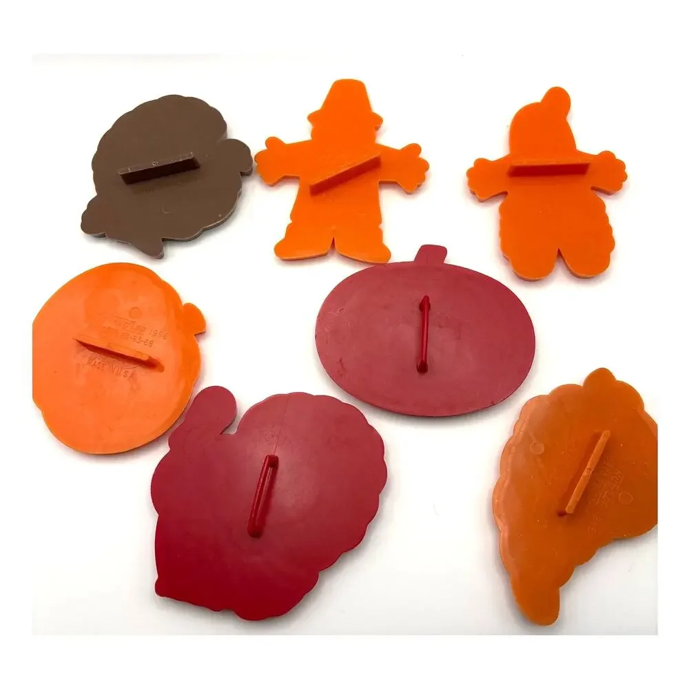 Vintage 1980s Fall Plastic Cookie Cutters Lot of 7 Hutzler & Tupperware Brands